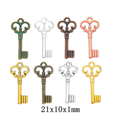 1 pieza de aleación de llave, accesorios de joyería, colgante (por 200 piezas)