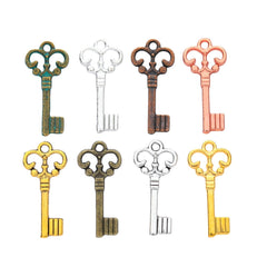 1 pieza de aleación de llave, accesorios de joyería, colgante (por 200 piezas)