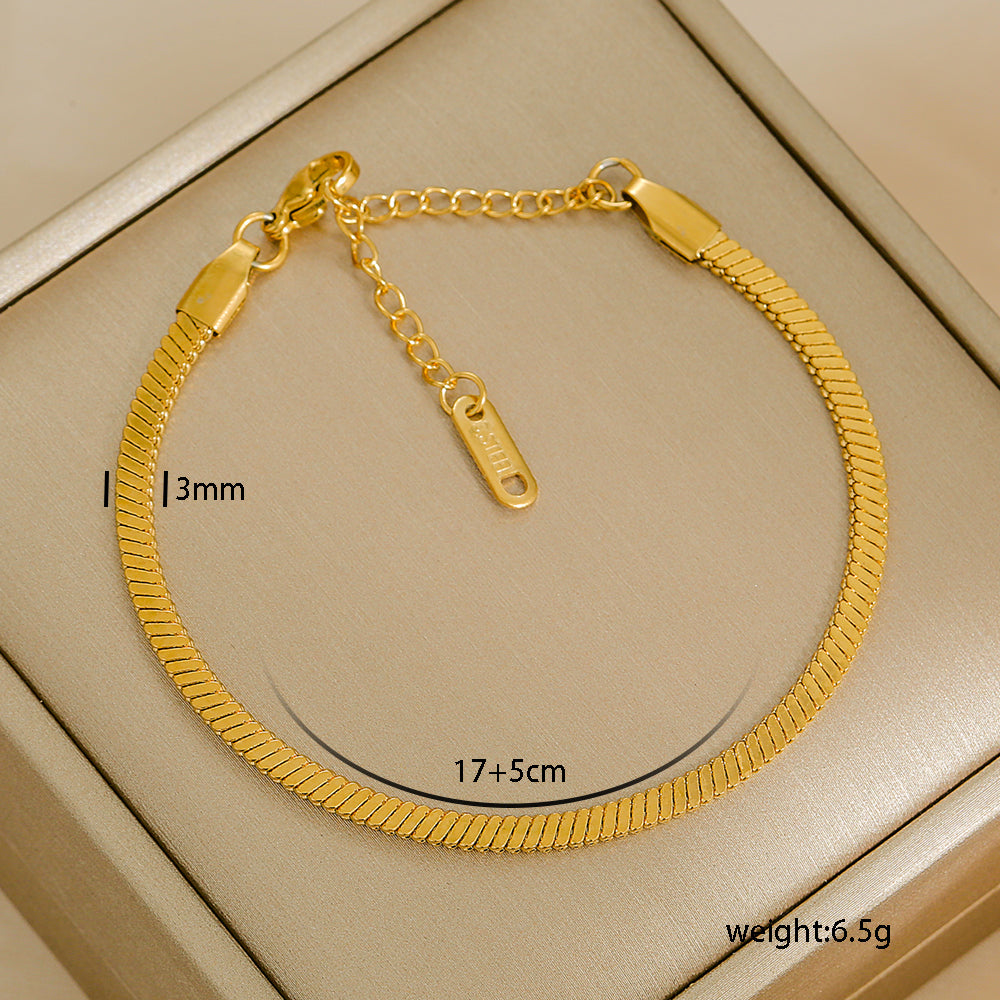 Pulseras de acero inoxidable 304 con diseño geométrico de estilo urbano, elegantes y sencillas, a granel.