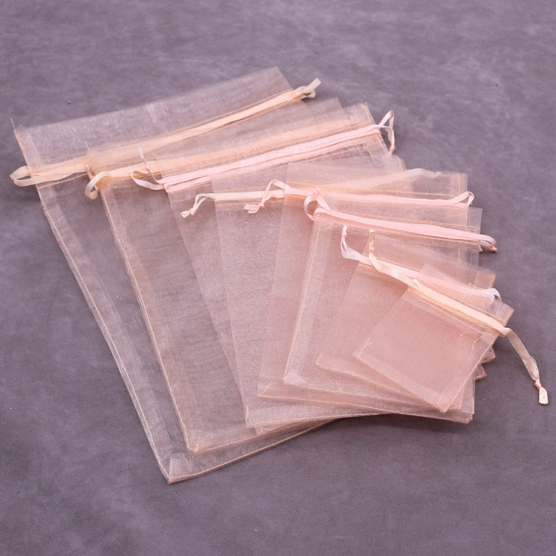 Bolsa de malla para champán, bolsa para guardar cosméticos, bolsa para muestra de lápiz labial, bolsa de regalo, fábrica en stock