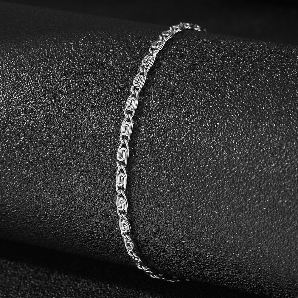 Pulseras de acero inoxidable 304 de estilo clásico, estilo moderno básico, geométrico, color sólido, disponibles a granel (2 unidades) 