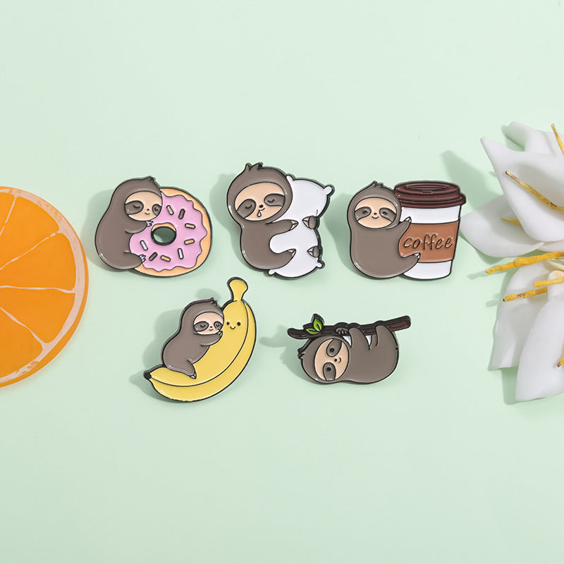 Broches unisex de aleación con diseño de animales, estilo casual y sencillo para ropa de calle