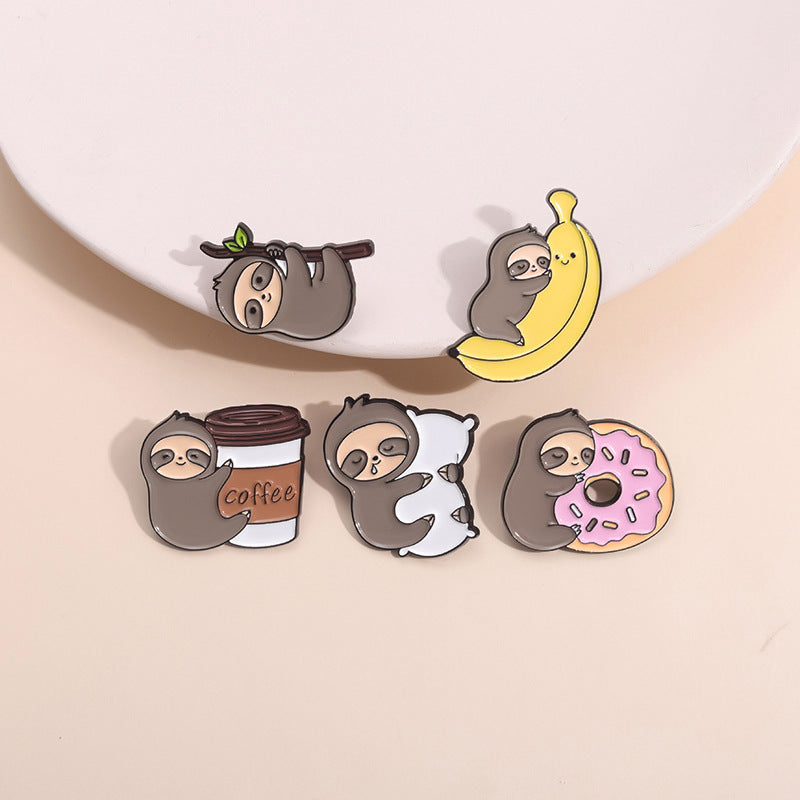 Broches unisex de aleación con diseño de animales, estilo casual y sencillo para ropa de calle