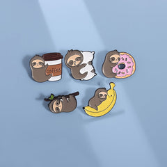 Broches unisex de aleación con diseño de animales, estilo casual y sencillo para ropa de calle