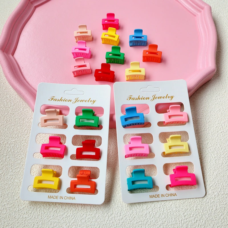 Pinza pequeña de 2,5 cm de color caramelo con diseño de Internet, color rojo, para el flequillo, para el pelo roto, accesorios para el pelo (por par) 