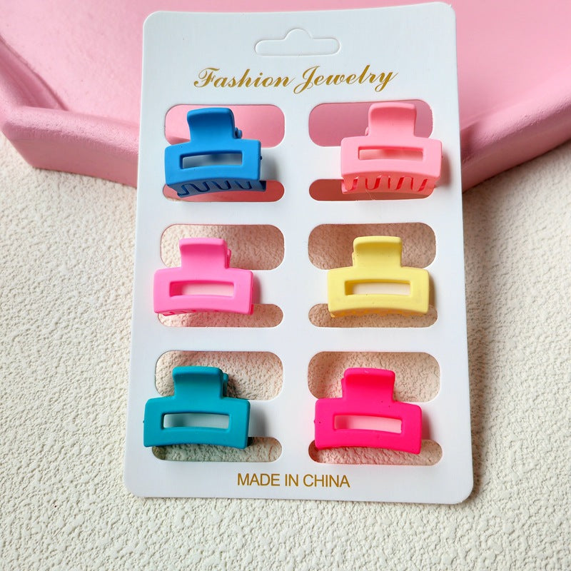 Pinza pequeña de 2,5 cm de color caramelo con diseño de Internet, color rojo, para el flequillo, para el pelo roto, accesorios para el pelo (por par) 