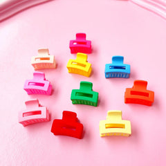 Pinza pequeña de 2,5 cm de color caramelo con diseño de Internet, color rojo, para el flequillo, para el pelo roto, accesorios para el pelo (por par) 