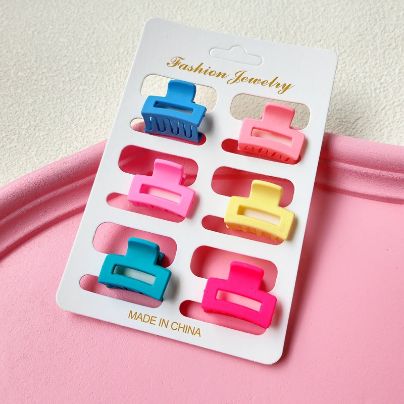 Pinza pequeña de 2,5 cm de color caramelo con diseño de Internet, color rojo, para el flequillo, para el pelo roto, accesorios para el pelo (por par) 