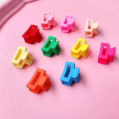 Pinza pequeña de 2,5 cm de color caramelo con diseño de Internet, color rojo, para el flequillo, para el pelo roto, accesorios para el pelo (por par) 
