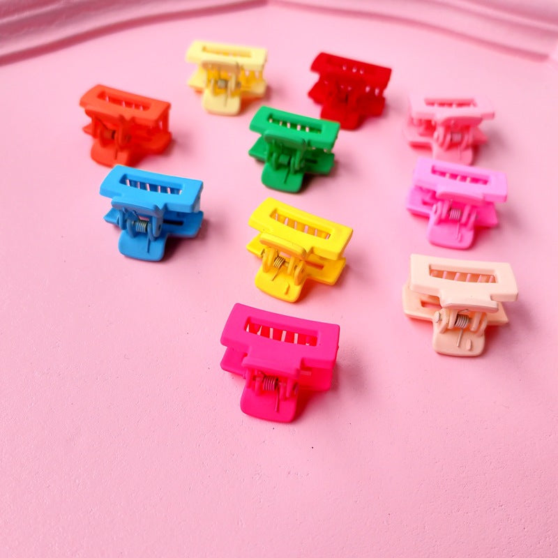 Pinza pequeña de 2,5 cm de color caramelo con diseño de Internet, color rojo, para el flequillo, para el pelo roto, accesorios para el pelo (por par) 