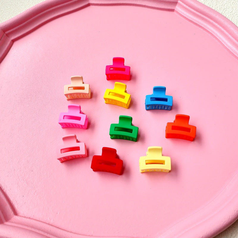 Pinza pequeña de 2,5 cm de color caramelo con diseño de Internet, color rojo, para el flequillo, para el pelo roto, accesorios para el pelo (por par) 