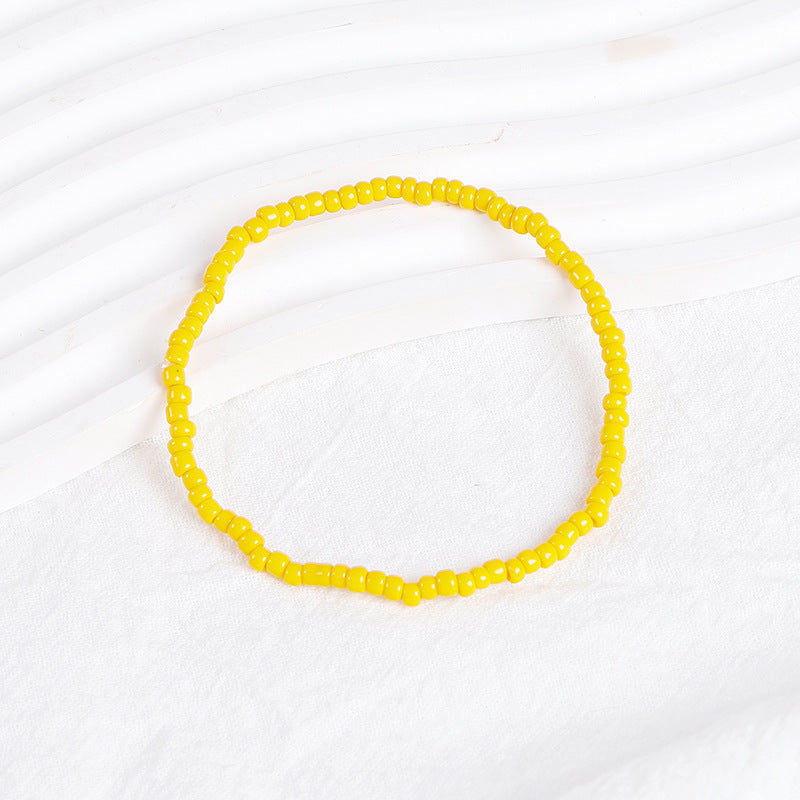 Pulsera de cuentas de arroz apiladas bohemias de colores variados, pulsera combinada de cuentas redondas, pulsera para mujer