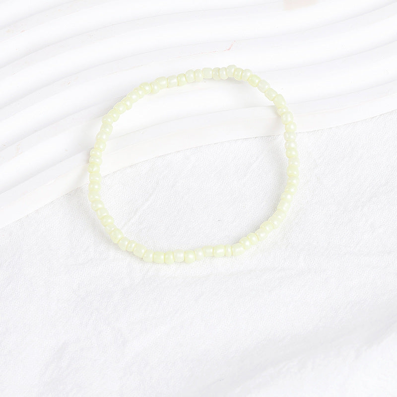 Pulsera de cuentas de arroz apiladas bohemias de colores variados, pulsera combinada de cuentas redondas, pulsera para mujer