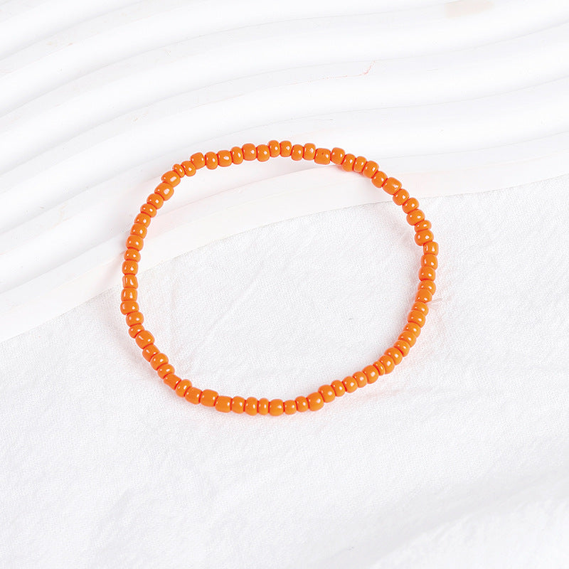 Pulsera de cuentas de arroz apiladas bohemias de colores variados, pulsera combinada de cuentas redondas, pulsera para mujer