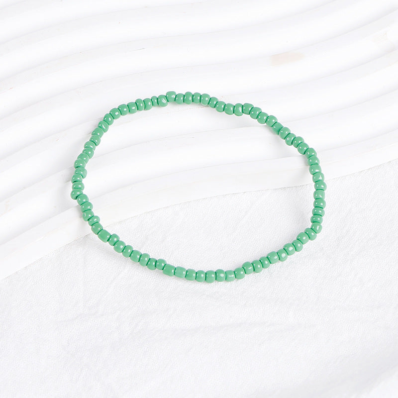 Pulsera de cuentas de arroz apiladas bohemias de colores variados, pulsera combinada de cuentas redondas, pulsera para mujer