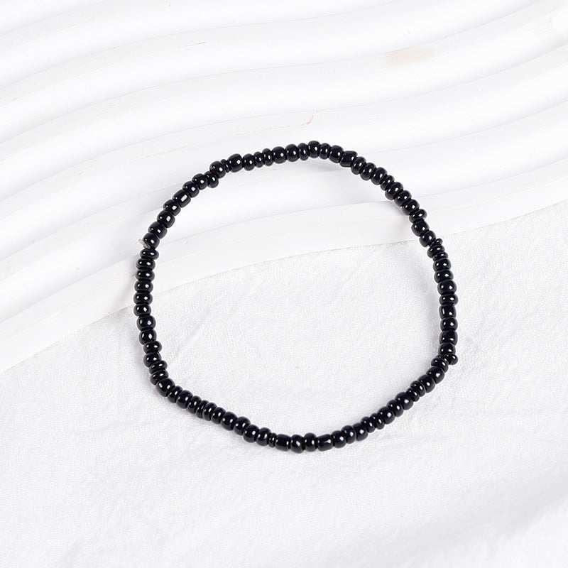 Pulsera de cuentas de arroz apiladas bohemias de colores variados, pulsera combinada de cuentas redondas, pulsera para mujer