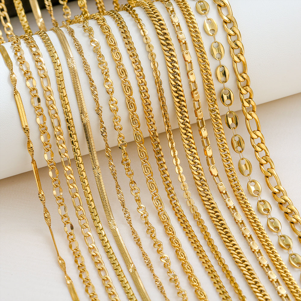 Wholesale Jewelry Basic Simple Style Solid Color 304 Stainless Steel 18K Gold Plated Necklace