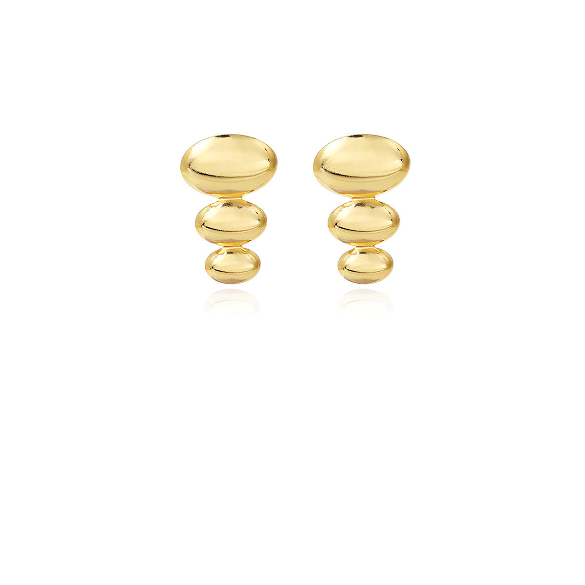 1 par de elegantes pendientes de acero inoxidable 304 de estilo geométrico simple. 