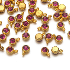 20 piezas/paquete de accesorios de joyería con colgante geométrico de acero inoxidable 304 de 6 mm de diámetro. 