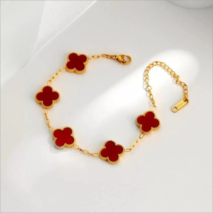 Pulsera de acero de titanio para mujer, pulsera sencilla, joyería 