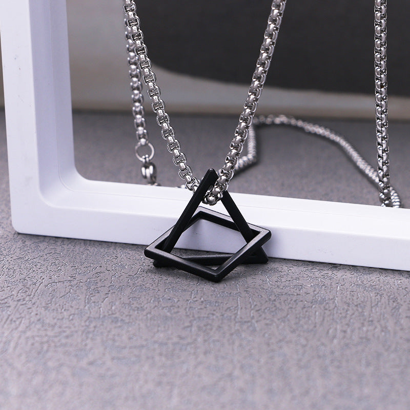 Titanium steel necklace men's hip hop street alloy pendant