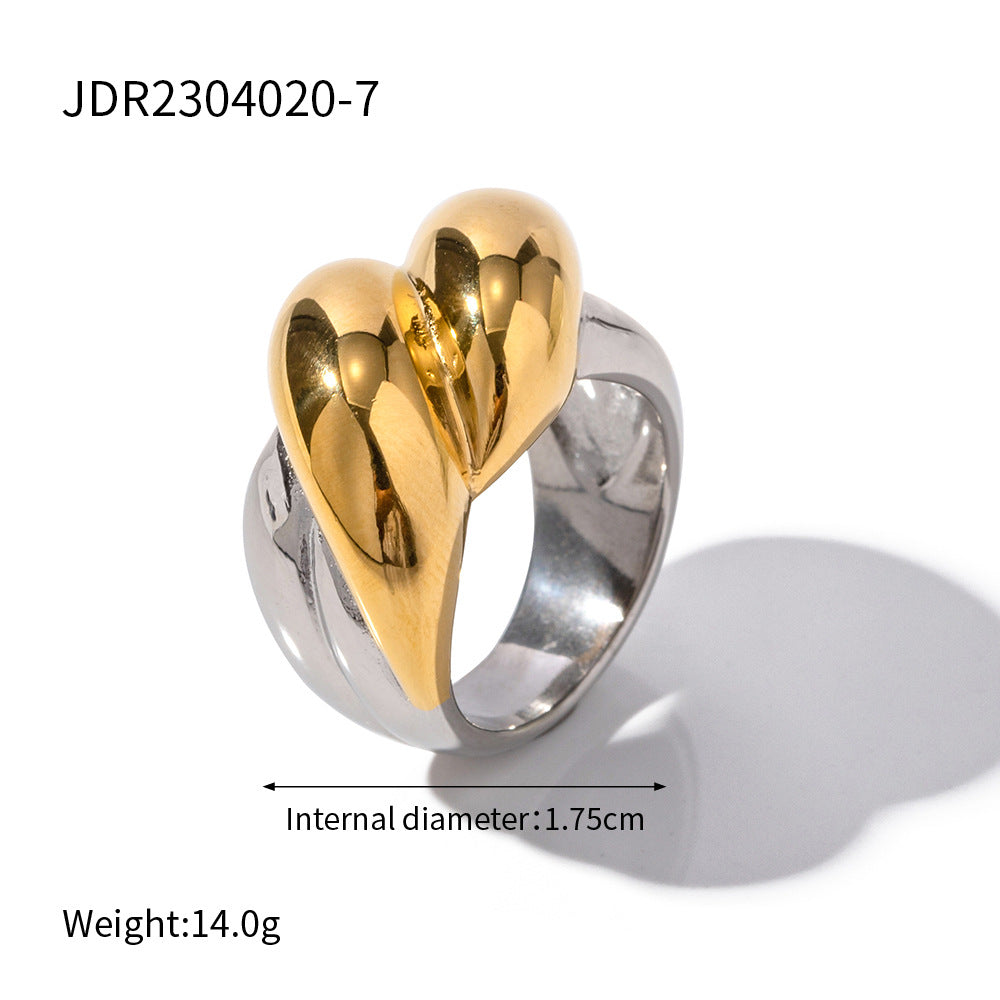 Wholesale Jewelry Glam Simple Style Classic Style Geometric 304 Stainless Steel Plating Open Rings