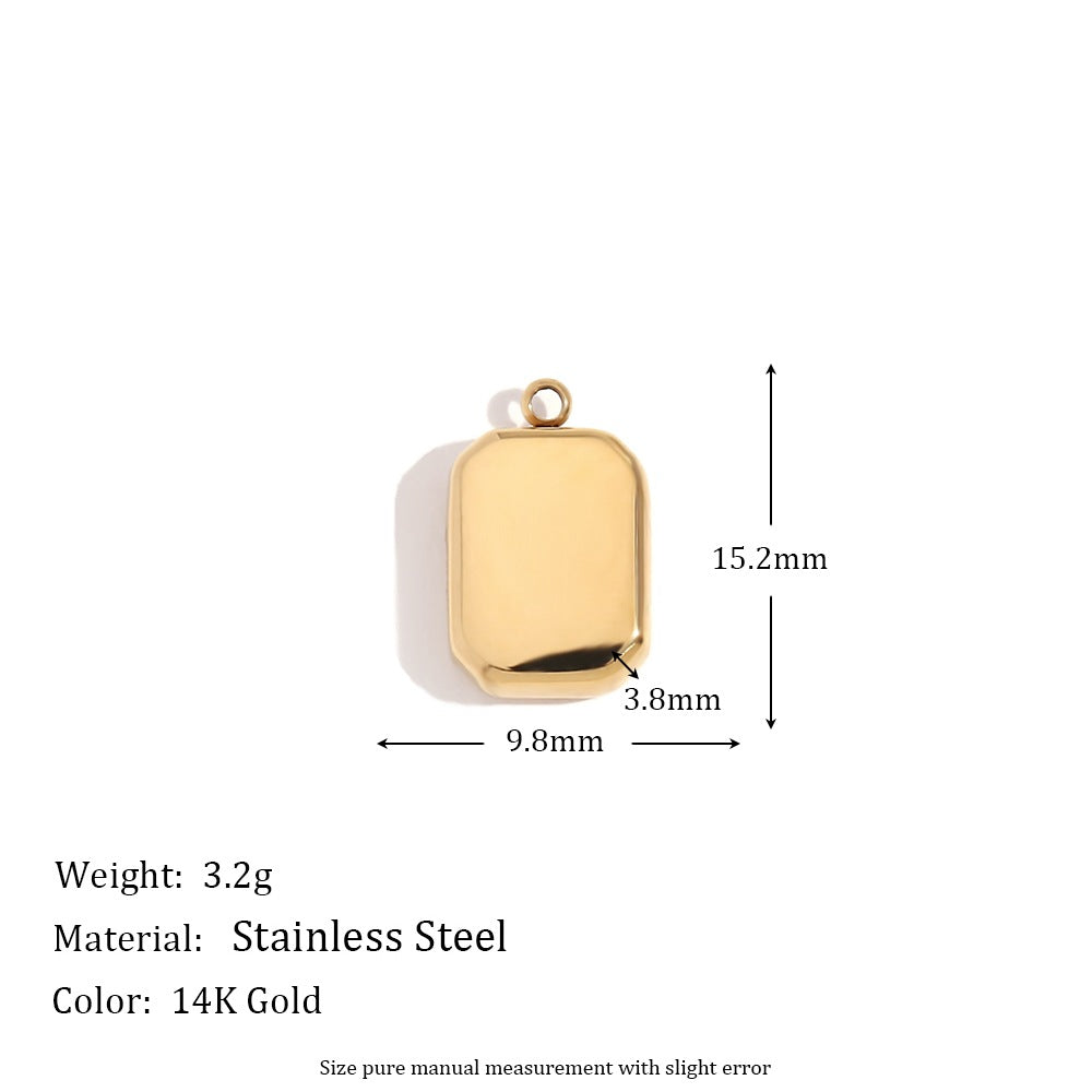 1 Piece 304 Stainless Steel 14K Gold Plated Geometric Jewelry Accessories Pendant