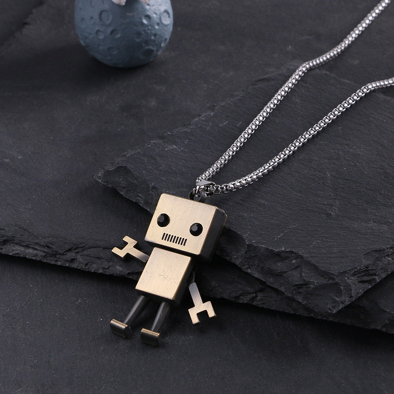 Titanium steel necklace men's hip hop street alloy pendant