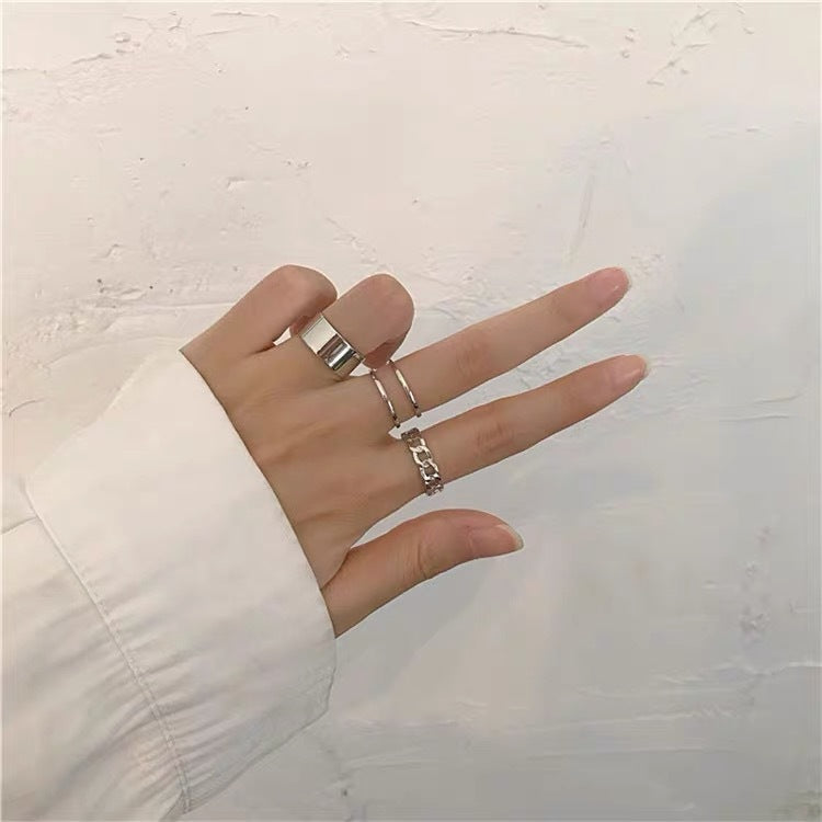 Juego de anillos para el dedo índice femenino, accesorios para anillos 