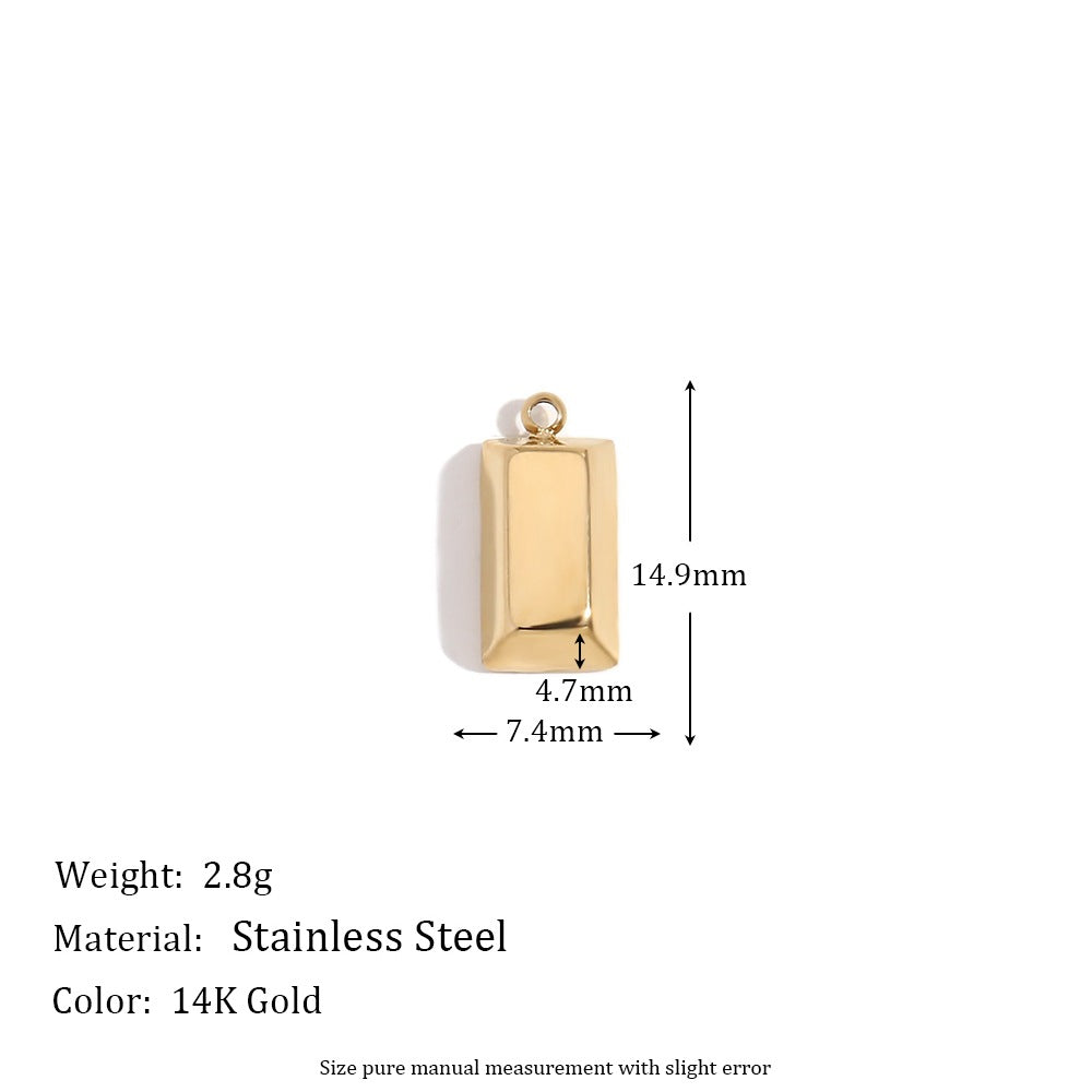 1 Piece 304 Stainless Steel 14K Gold Plated Geometric Jewelry Accessories Pendant
