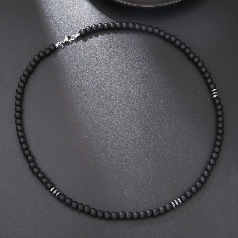 Collar corto con cuentas de madera de concha de coco bohemio para hombre, con tiras apiladas y cuentas turquesas, cadena de clavícula.