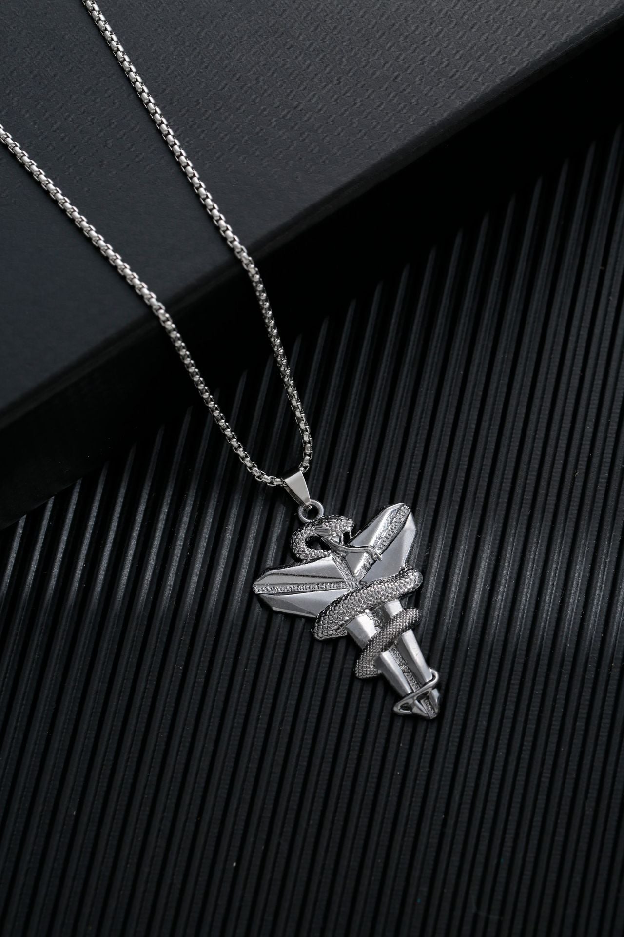 Titanium steel sweater chain men's necklace
