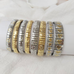 Simple Style Geometric Heart Shape Bow Knot 304 Stainless Steel Bracelets In Bulk