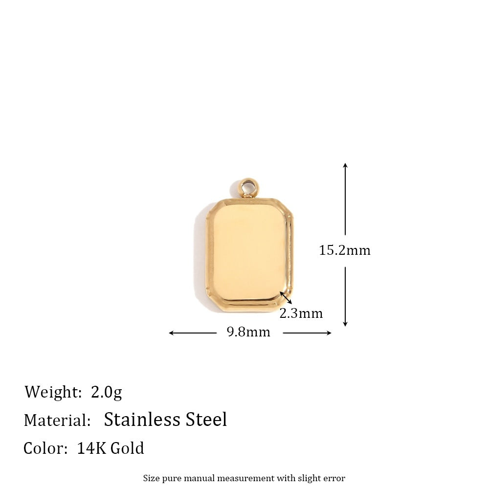 1 Piece 304 Stainless Steel 14K Gold Plated Geometric Jewelry Accessories Pendant
