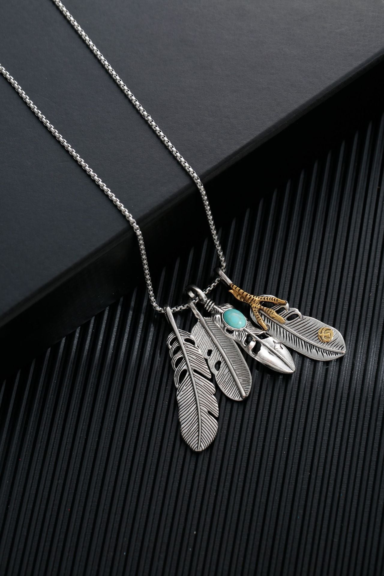 Titanium steel sweater chain men's necklace