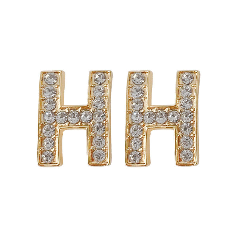 1 Pair Sweet IG Style Geometric Heart Shape Butterfly Inlay Alloy Rhinestones Pearl Drop Earrings Ear Studs