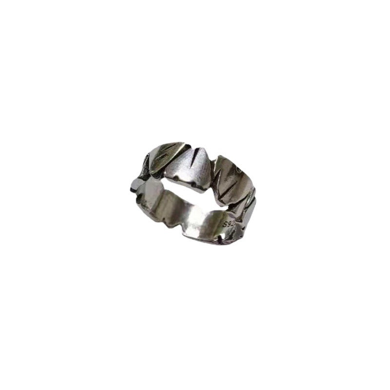 Anillo de plata abierto para hombre y mujer 