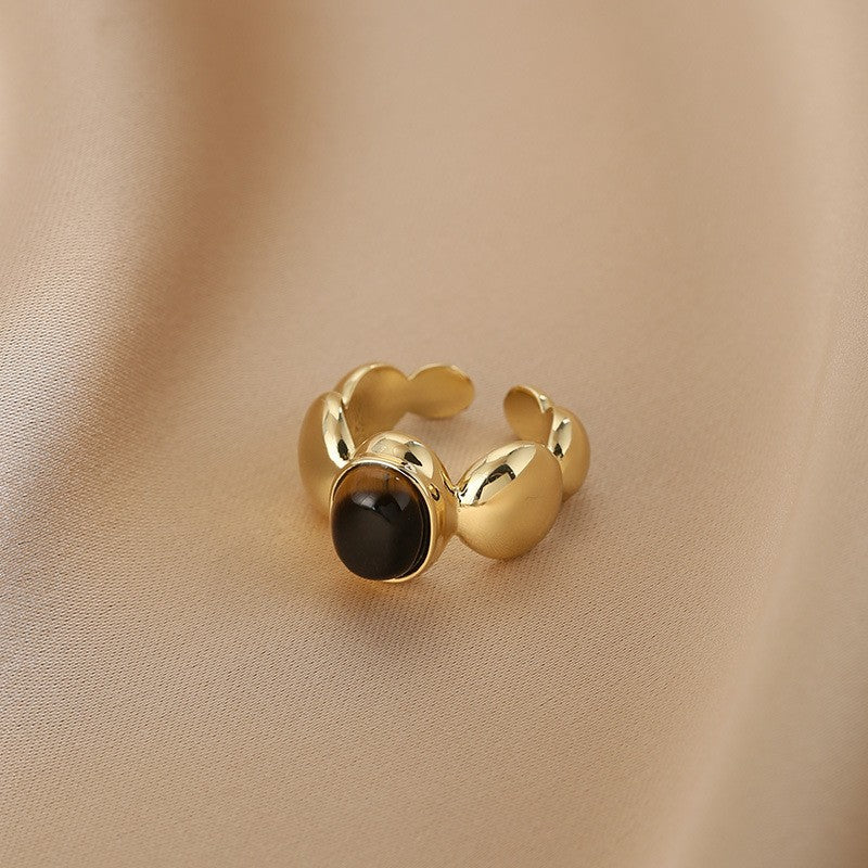 Anillo de ojo de tigre para el dedo índice 