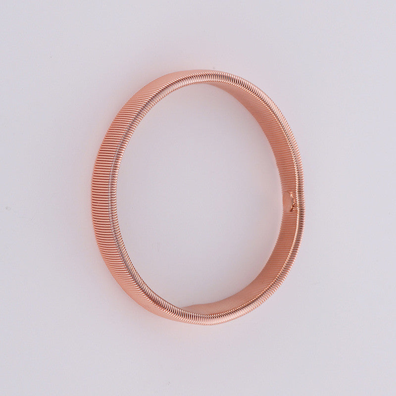 Pulsera de resorte de metal, la pulsera se puede estirar y elástica.