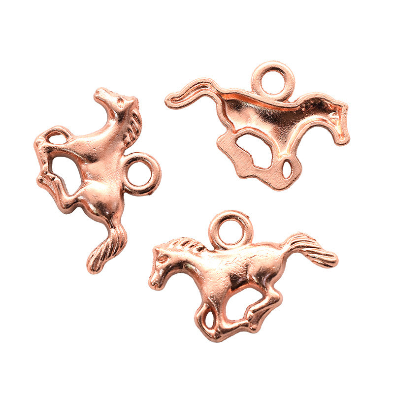 Accesorios de aleación para hacer tú mismo: colgantes de zapatos, sombreros y caballos de mezclilla estilo western 
