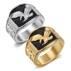 Anillo de águila de acero inoxidable de HIPHOP Jewelry para hombre 
