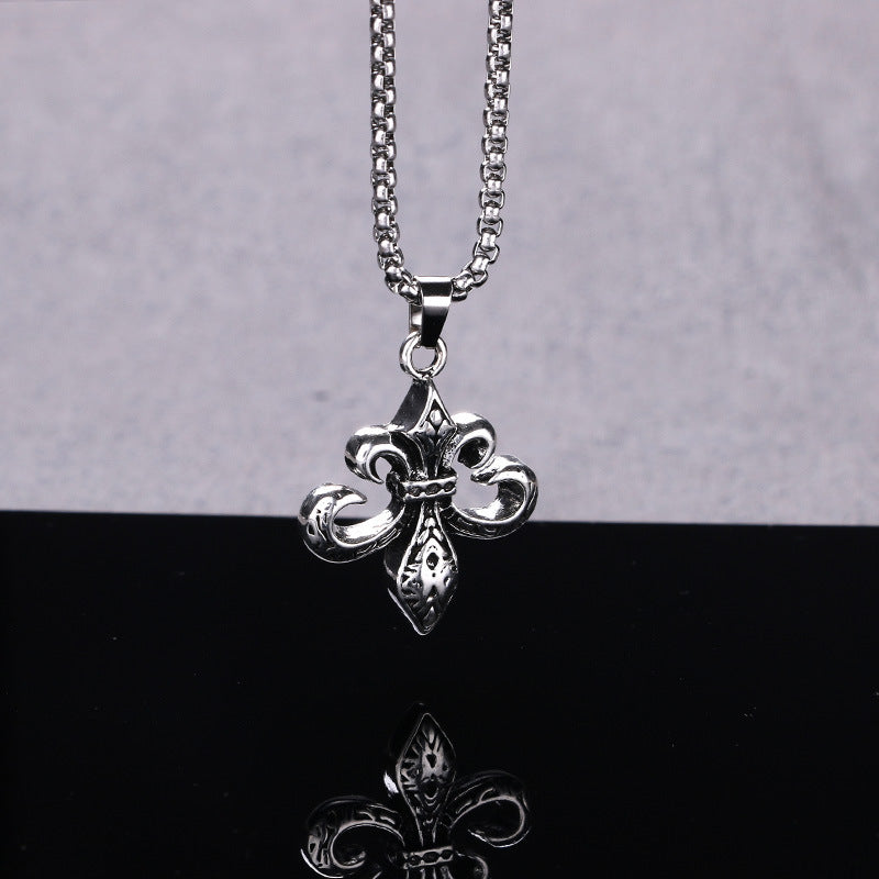Titanium steel necklace men's hip hop street alloy pendant