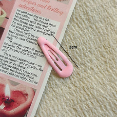 Horquilla con forma de gota de agua de 3 cm con clip BB de color macarrón 