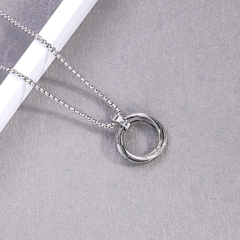 Titanium steel necklace men's hip hop street alloy pendant
