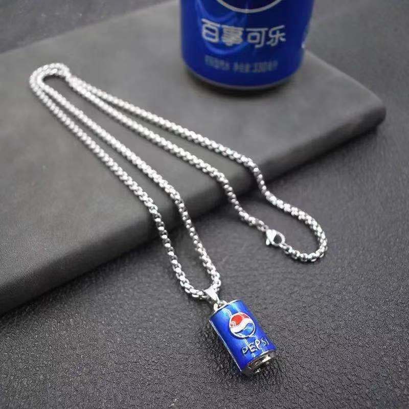 Collar de acero de titanio con colgante de hip hop para hombre 