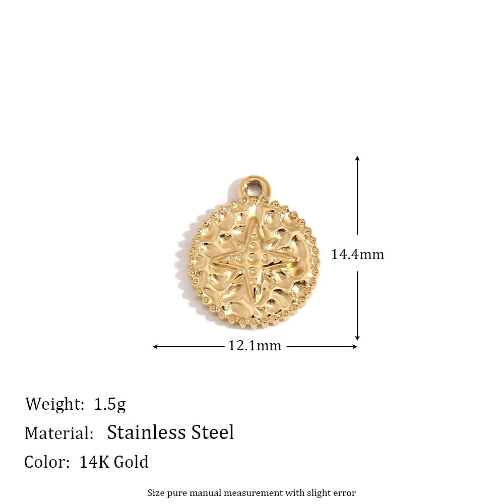 1 Piece 304 Stainless Steel 14K Gold Plated Geometric Jewelry Accessories Pendant