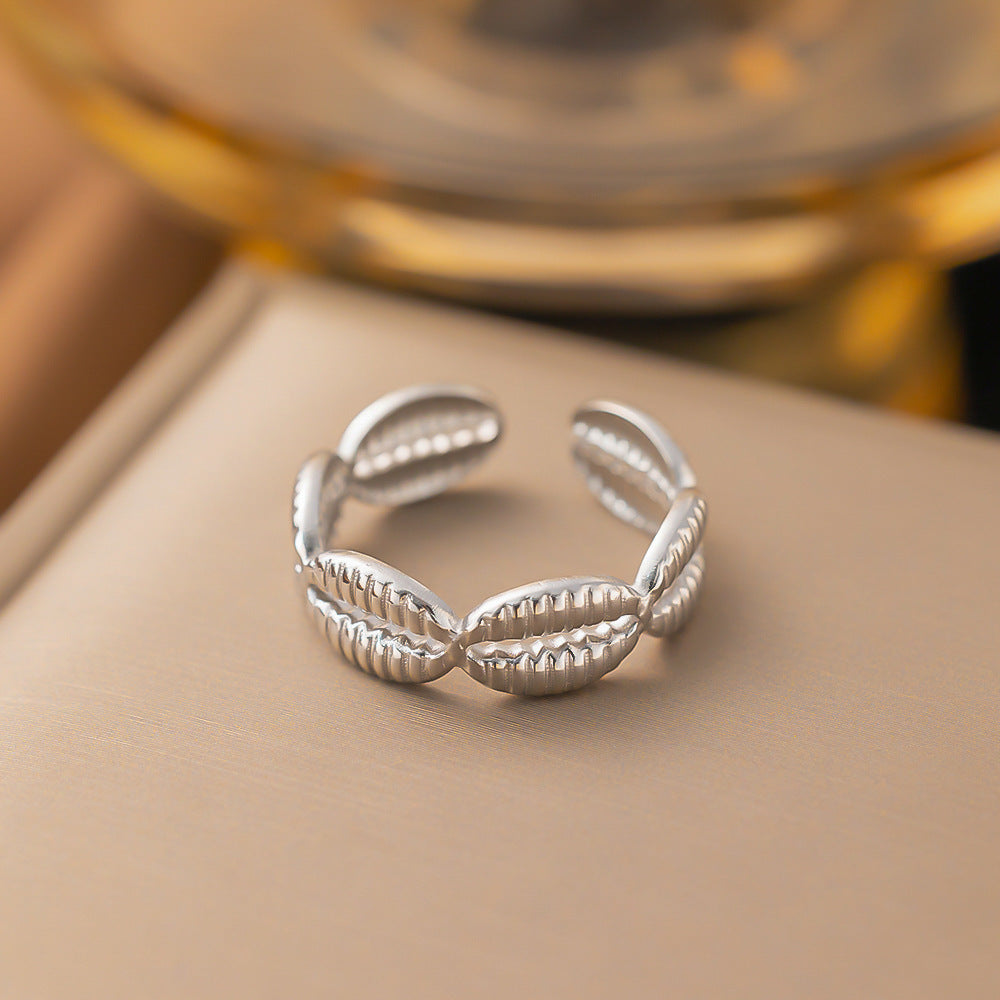 Wholesale Jewelry Simple Style Solid Color Titanium Steel Plating Rings