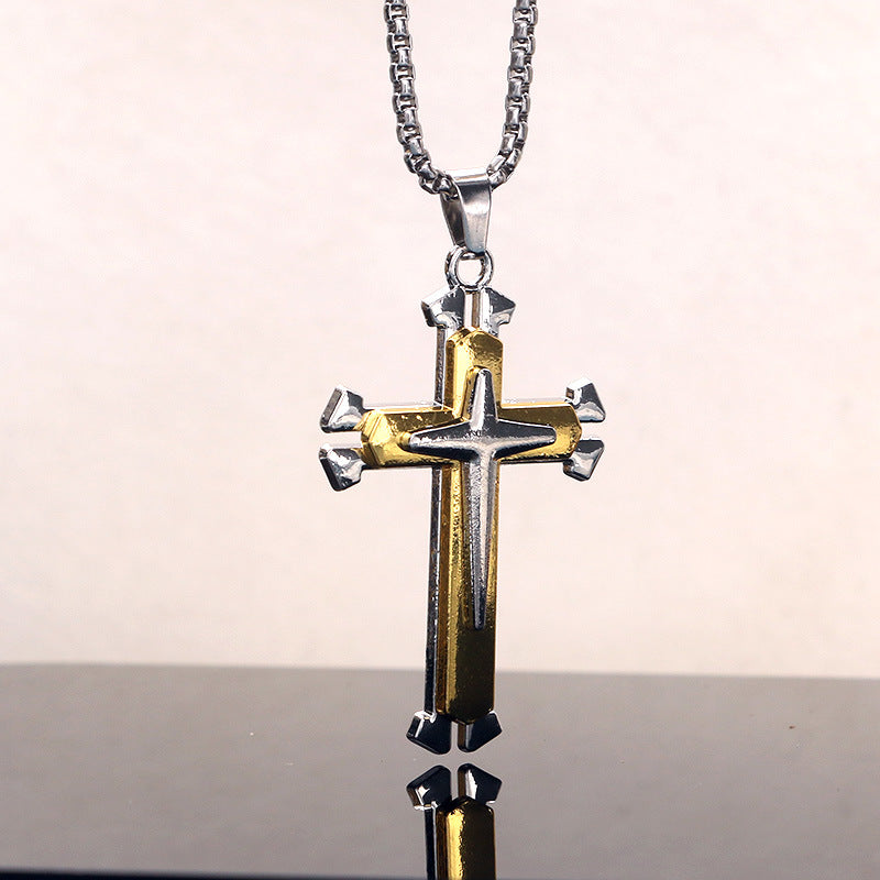 Titanium steel necklace men's hip hop street alloy pendant