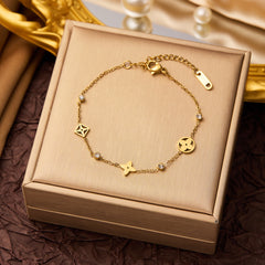 Simple Style Commute Geometric Titanium Steel Bracelets In Bulk