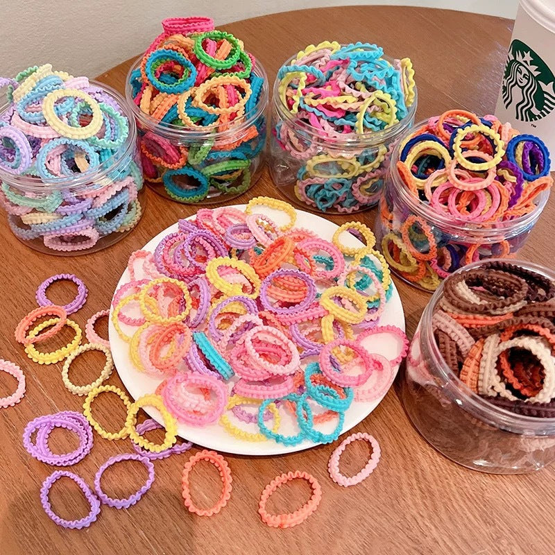 Banda de goma para bebés, banda para el cabello con forma de pulgar, diadema de cola de caballo para niñas 